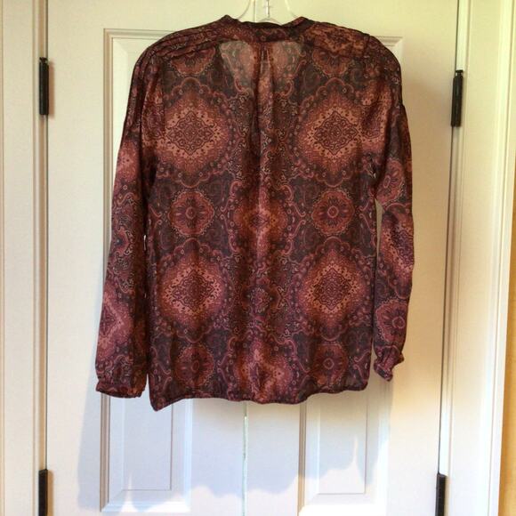 Lucky Brand Peasant Boho Top Sz S - Picture 7 of 8